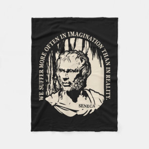 Motivational Seneca Quote On Life &amp; Suffering  Fleece Blanket