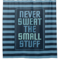 Motivational shower curtain