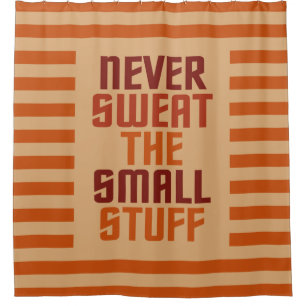 Motivational shower curtain