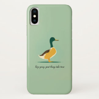 Motivational, simple design duck iphone case