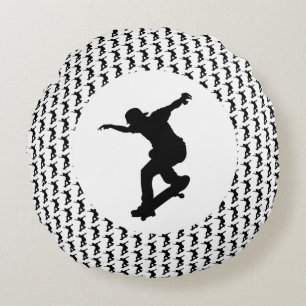 Motivational Skateboarding Quote Good Time Always Round Cushion