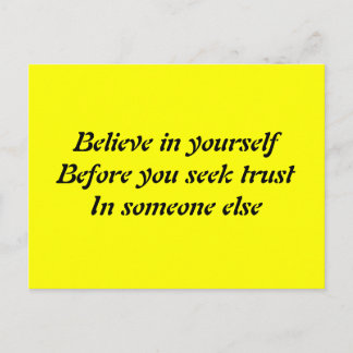 Motivational slogans postcard