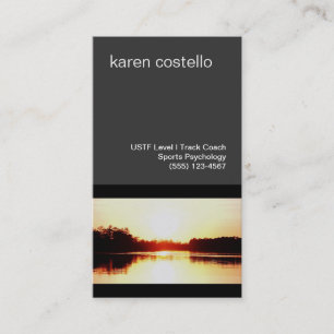Motivational Speaker and Life Coach Golden Sunset Business Card