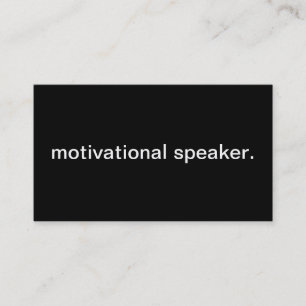 Motivational Speaker Business Card