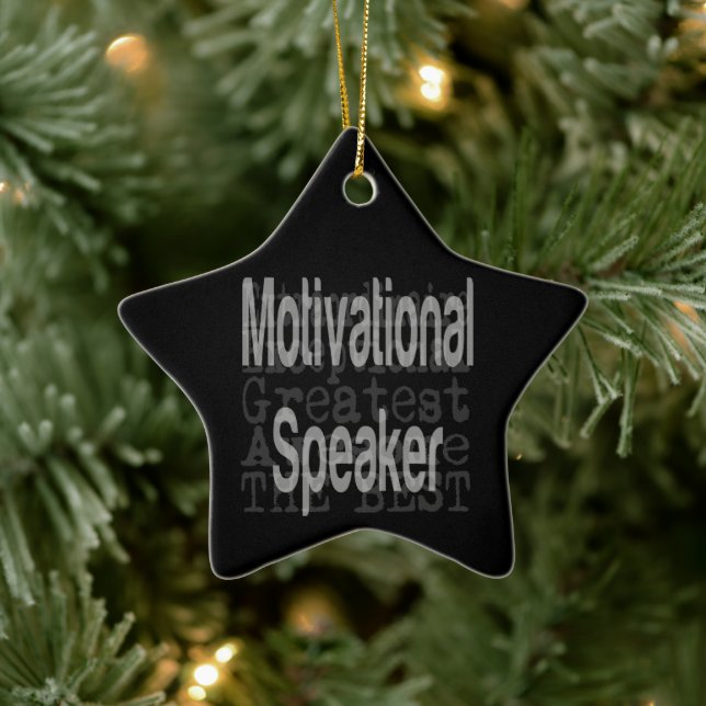 Motivational Speaker Extraordinaire Ceramic Tree Decoration (Tree)