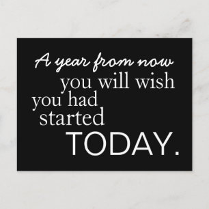Motivational Start Today Postcard