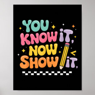 Motivational State Testing Test Day You Know It No Poster