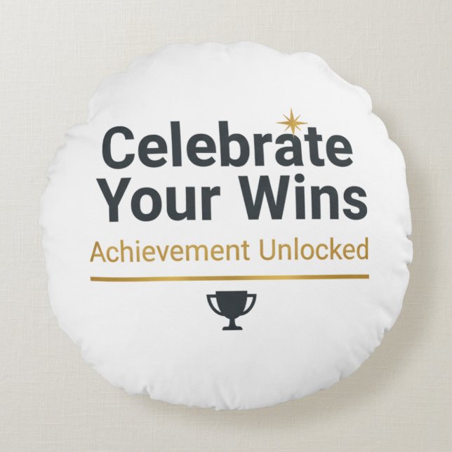 Motivational Success Gift  Round Cushion (Front)
