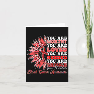 Motivational Sunflower Blood Cancer Awareness Men Card
