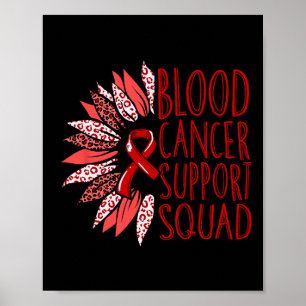 Motivational Sunflower Blood Cancer Awareness Men Poster
