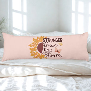 Motivational Sunflower Body Pillow