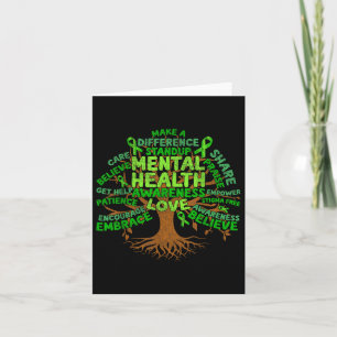 Motivational Support Green Tree Mental Health Awar Card