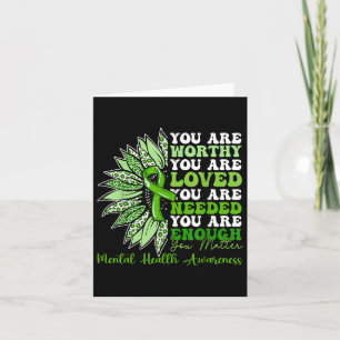 Motivational Support Warrior Mental Health Awarene Card