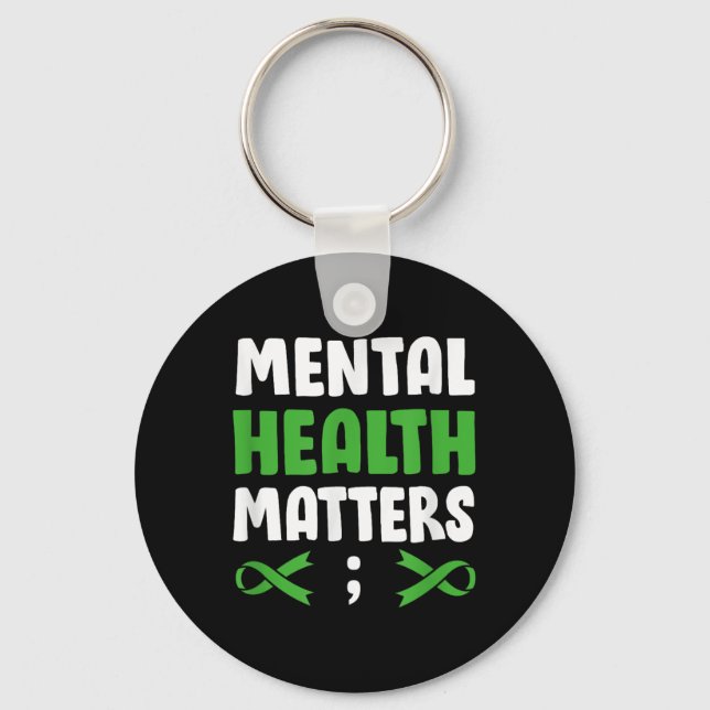 Motivational Support Warrior Mental Health Awarene Key Ring (Front)