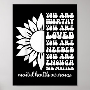 Motivational Support Warrior Mental Health Awarene Poster