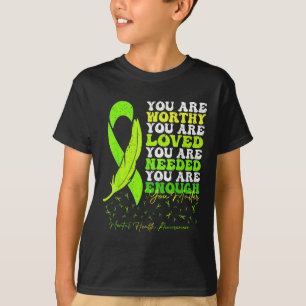 Motivational Support Warrior Mental Health Awarene T-Shirt