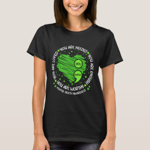Motivational Support Warrior Mental Health Awarene T-Shirt