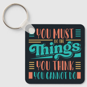 Motivational t shirt design key ring