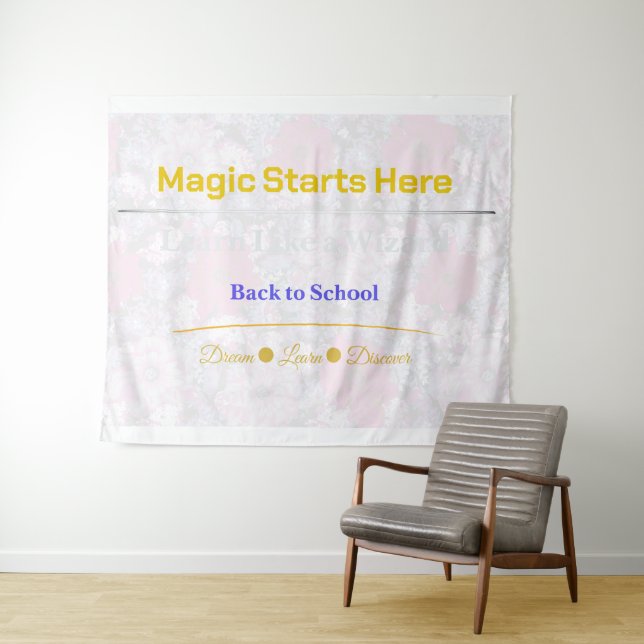 Motivational Tapestry | Magic Starts Here Décor (In Situ (Horizontal))
