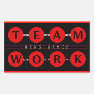 Motivational TEAMWORK  Wins Games Stickers