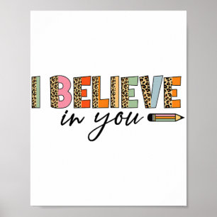 Motivational Testing Funny School Teacher Kid Test Poster