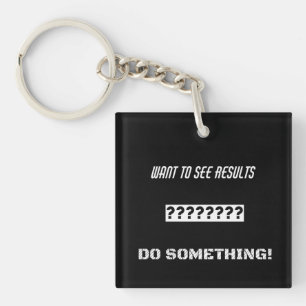 Motivational text design key ring