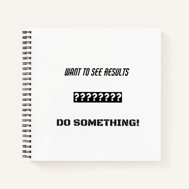 Motivational text design  notebook (Front)