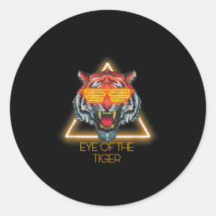 Motivational Tiger Eye Quote  Classic Round Sticker