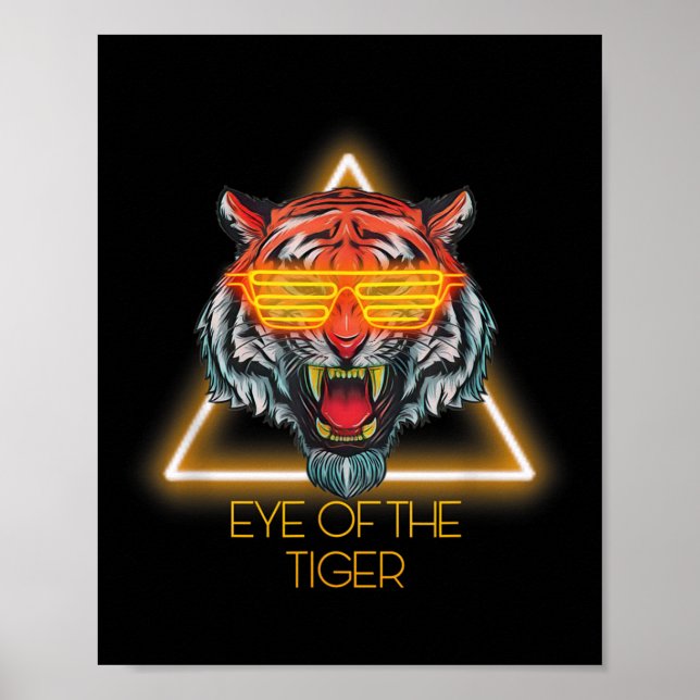 Motivational Tiger Eye Quote  Poster (Front)