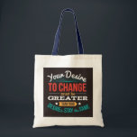 Motivational Tote Bag - Change Your Life with Posi<br><div class="desc">Carry a daily dose of motivation with this inspiring tote bag featuring a powerful quote. Made from high-quality materials, this bag is perfect for daily use, shopping, or as a gift for friends and family who need a boost. The quote 'Your Desire to Change must be Greater than your Desire...</div>
