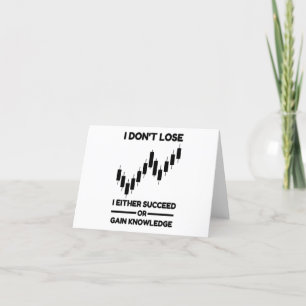 Motivational Trading Quote for Investors and Lifel Thank You Card