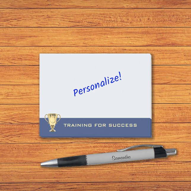 Motivational training for success navy blue post-it notes (Creator Uploaded)