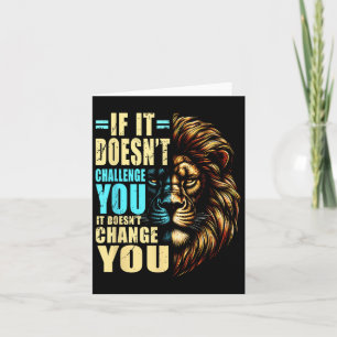 Motivational Training Workout Fitness Quotes Lion  Card
