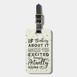 Motivational Travel Aeroplane Luggage Tag