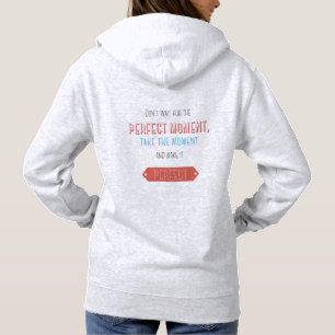Motivational typographic retro style hoodie