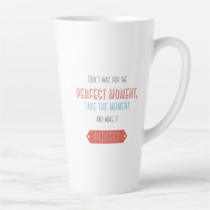 Motivational typographic retro style latte mug