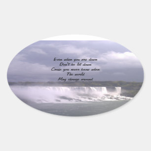 motivational upliftment oval sticker