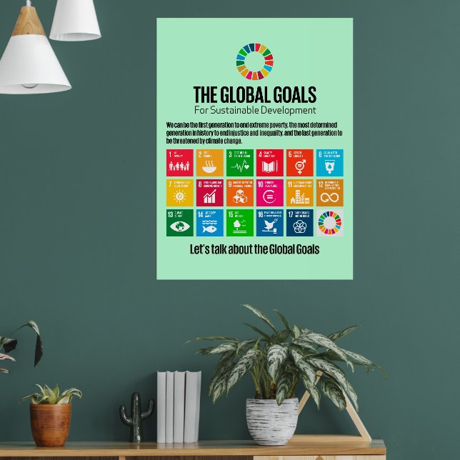 Motivational Wall Art Global Sustainability Goals (Living Room 1)