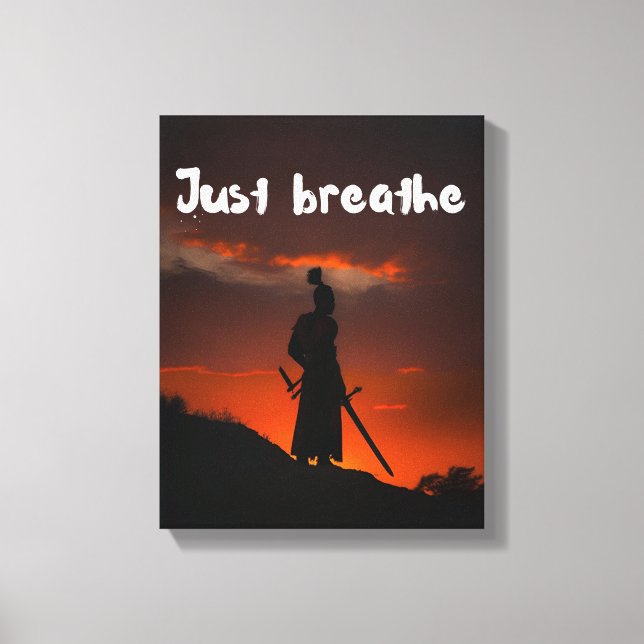 Motivational Wall Art - Just Breathe (Front)