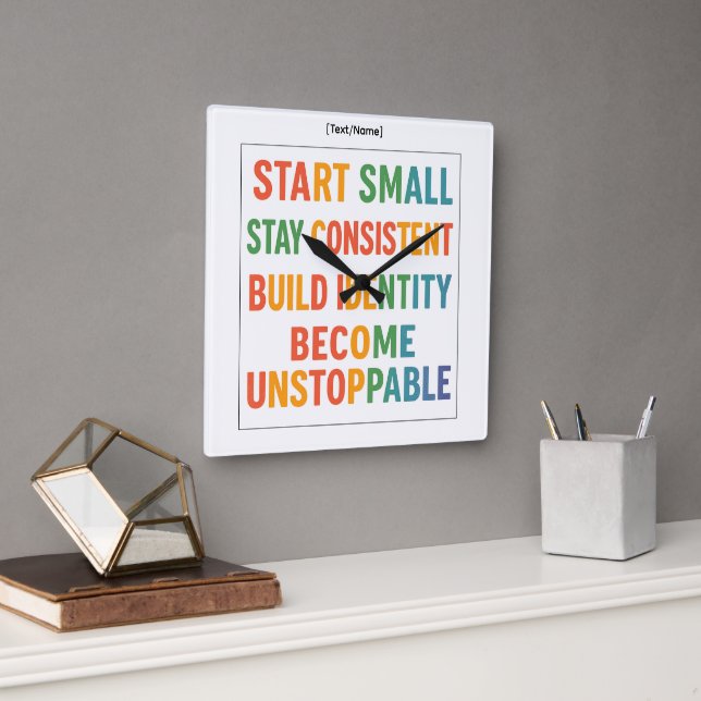 Motivational Wall Clock – Become Unstoppable (Office)