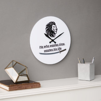 Motivational Wall Clock – Time Is Precious Quote 