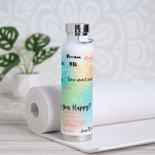 Motivational Water Bottle Fun Inspirational (Yoga)