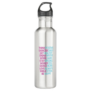 Motivational water tracker stainless steel water b 710 ml water bottle