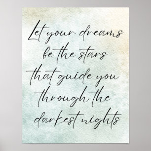 Motivational Watercolor Inspirational Quote  Poster