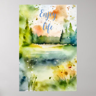 Motivational Watercolor Wall Art Poster 26