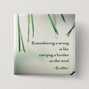Motivational Wisdom Buddha's Teaching Photography 15 Cm Square Badge