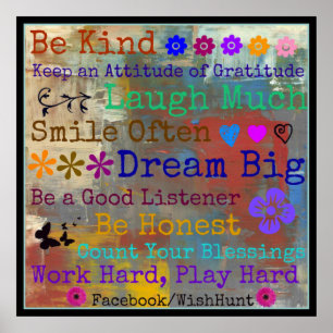 Motivational WishHunt Poster 24" x 24"