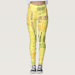 Motivational Words #2 for positive action Leggings