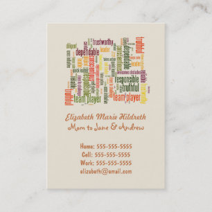 Motivational Words #4 positive values Calling Card