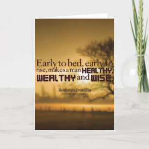 Motivational Words - Benjamin Franklin Quote Card